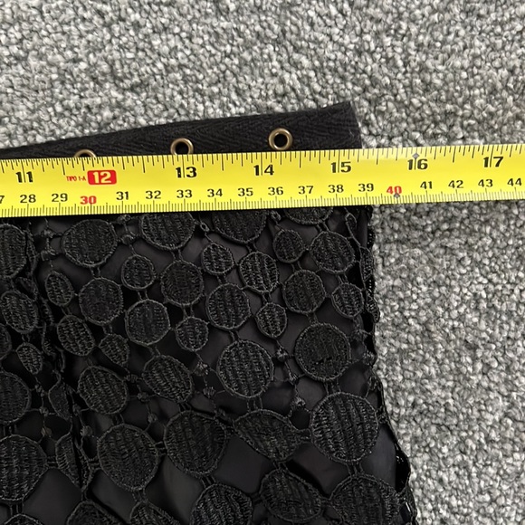 Tracy Reese New York Vintage Mini Skirt with Grommets / Lace Overlay - Size 10 - Picture 8 of 10